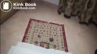 Ebony milf shitting doggystyle on the floor