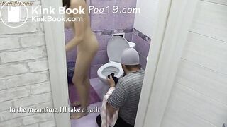 Poo19 - Smelly Milana - Karina poops in slave's mouth after bathing