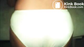 This girl shitting on her white panty