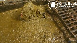 Betty completely submerges in cowshit