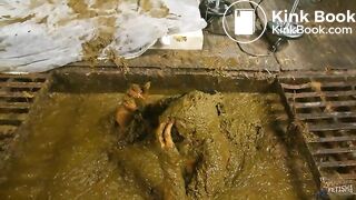 Betty completely submerges in cowshit