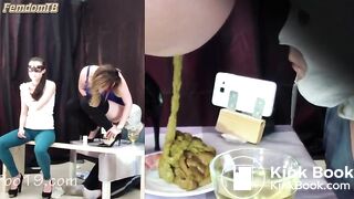 Poo19 - 2 mistresses cooked a delicious shit breakfast for a slave