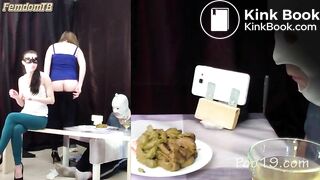 Poo19 - 2 mistresses cooked a delicious shit breakfast for a slave