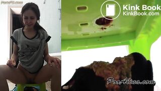 PooAlina - Toilet slave eats Alina's morning diarrhea