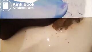 Girl playing with nylons piss and shit