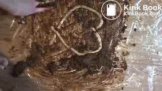 sexy poo smearing dildo anal