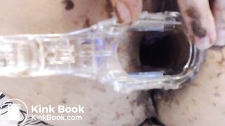 big poop mess dildo ride