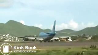 Beautiful flight attendant shits in airplane