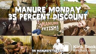 Girls Playing and masturbating in Cowshit - Manure Monday Sale