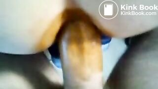 Anal fuck with shit on the dick