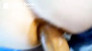 Anal fuck with shit on the dick