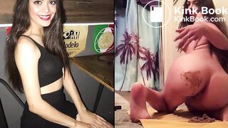 Latin Shit Whore does what she's told!