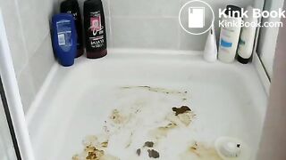 cute girl pissing, shitting and smearing