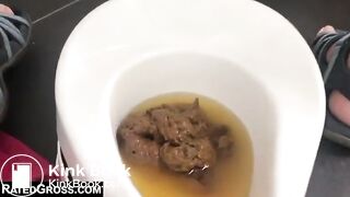 Milf shits a huge pile