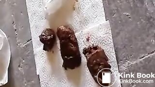 Girl shits and pee in public