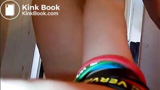 Hairy girl shitting diarrhea on her panty