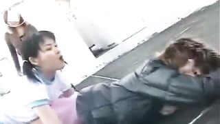 Japan toilet seat lesbian scat swallow