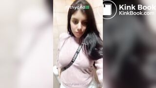 Naughty Girl poop in bathroom