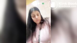 Naughty Girl poop in bathroom