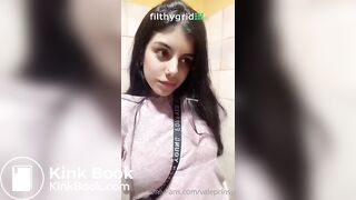 Naughty Girl poop in bathroom
