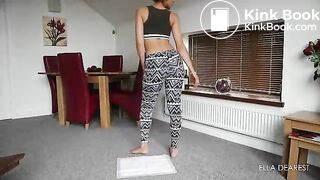 Ella Dearest squatting shit