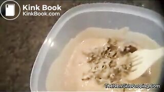 Shitting on a plate