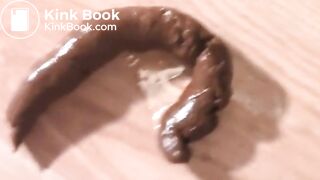 Hairy Mom Produces Long Turd