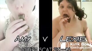 BRITISH SCAT SISTERS! Dual Montage Scat Compilation