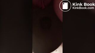 Blonde babe shit and piss in the toilet