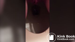 Blonde babe shit and piss in the toilet