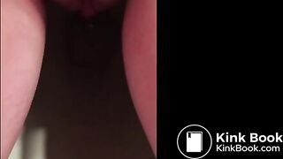 Blonde babe shit and piss in the toilet
