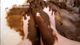 This girl is playing with feet and shit