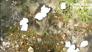 2 hot girls take a shit in the woods