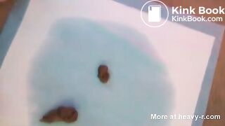 Blonde lady shitting