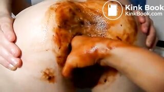 lesbian  pussy fisting shit scat