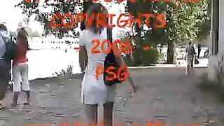Public panty poop