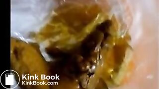 Chick shits in a bowl