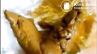 Chick shits in a bowl