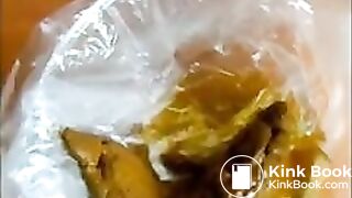 Chick shits in a bowl