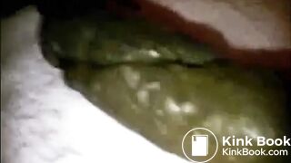 Babe anal masturbation with dildo and shitting