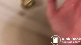 Girl pooping in toilet