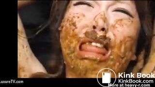 Scat Japanese Teen - Asian slut punished by her man