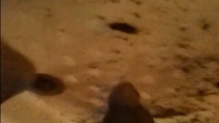 Woman shitting a very liquid diarrhea in the shower