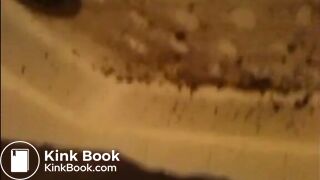 Woman shitting a very liquid diarrhea in the shower
