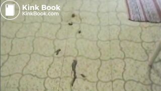 Round butt babe shitting and pissing standing up