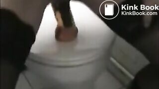 Milf in lingerie anal dildo full of shit