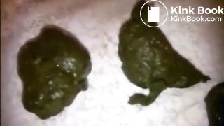 Babe masturbating asshole and shitting