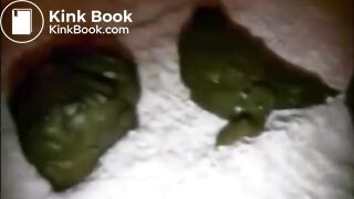 Babe masturbating asshole and shitting