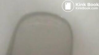 My friend Liza shitting in my toilet