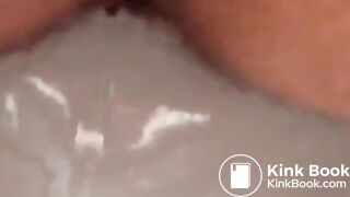 My friend Liza shitting in my toilet